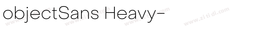 objectSans Heavy字体转换